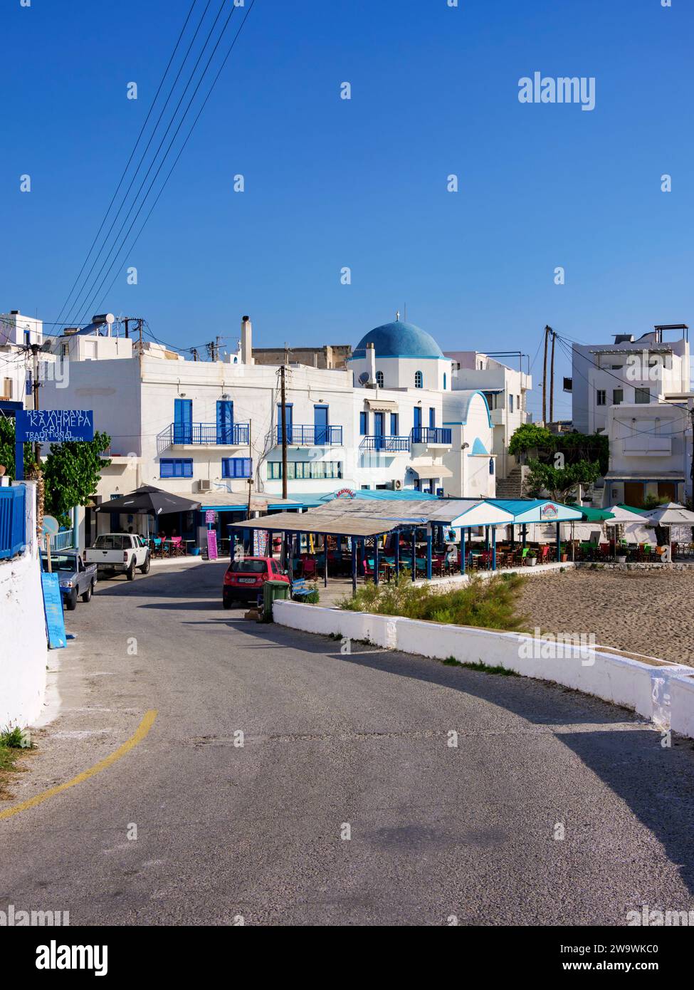 Apollonas Village, Naxos Island, Cyclades, Greece Stock Photo