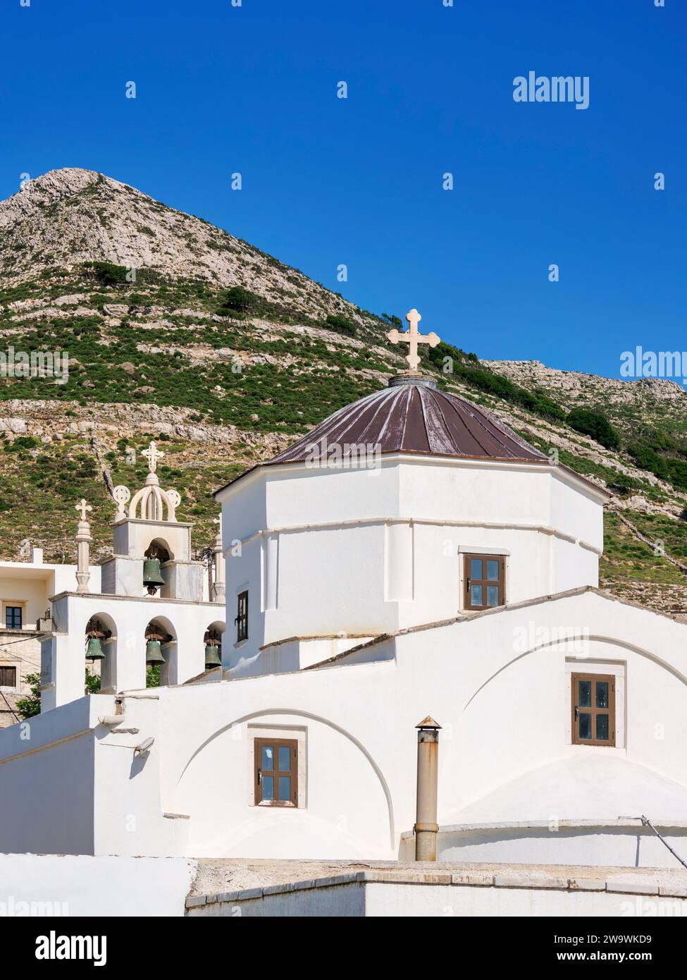 I.N. Panagias Church, Apeiranthos Village, Naxos Island, Cyclades, Greece Stock Photo