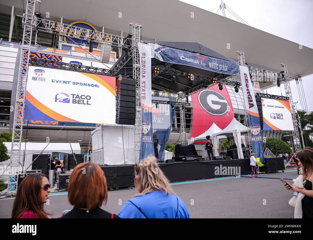 December 30, 2023.Capital One Fan Fest Music Stage before the Capital