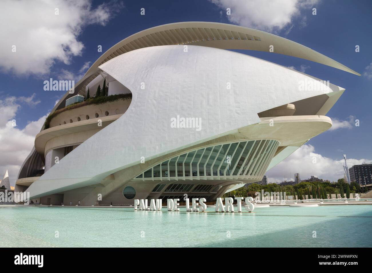 Valencia, Spain - August 14, 2023: Palau de les Arts in Valencia, Spain. Stock Photo