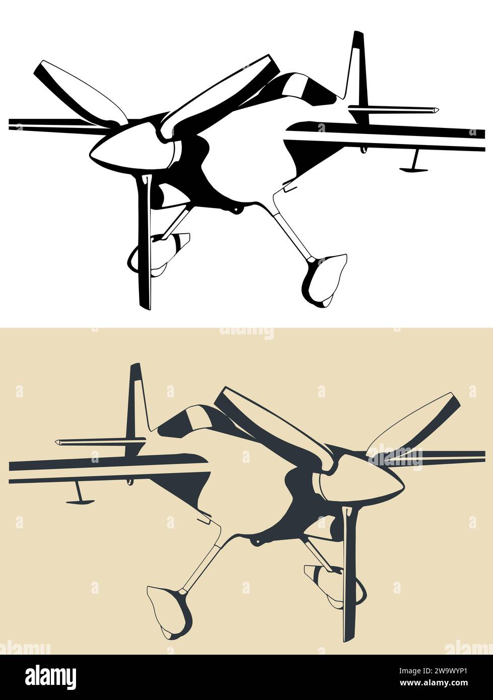 Aerobatic light aircraft Stock Vector Images - Alamy