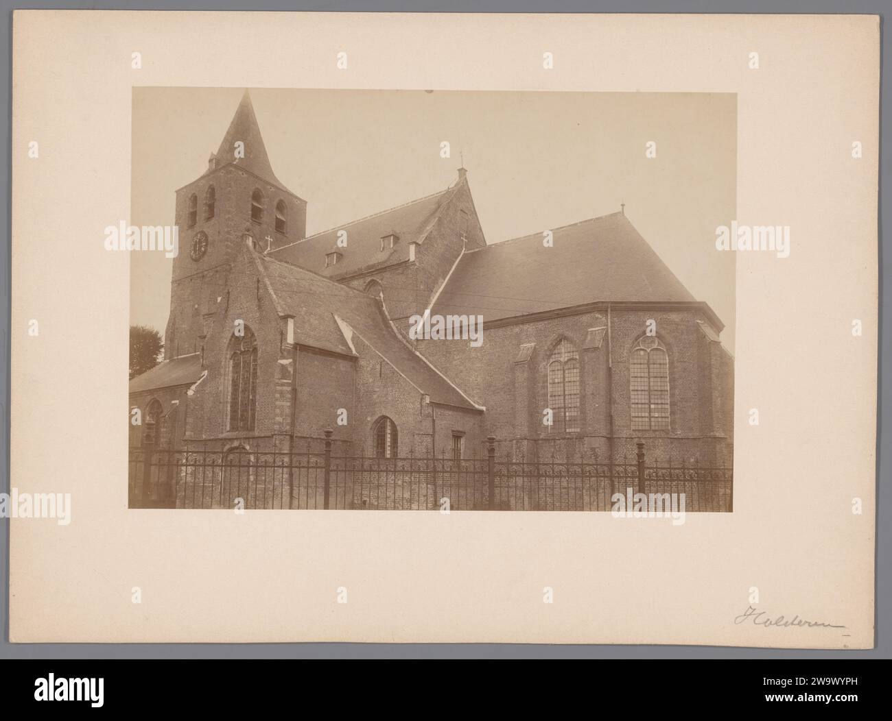 View of the SintMartinuskerk in Halsteren, Anonymous (Attributed to), 1901