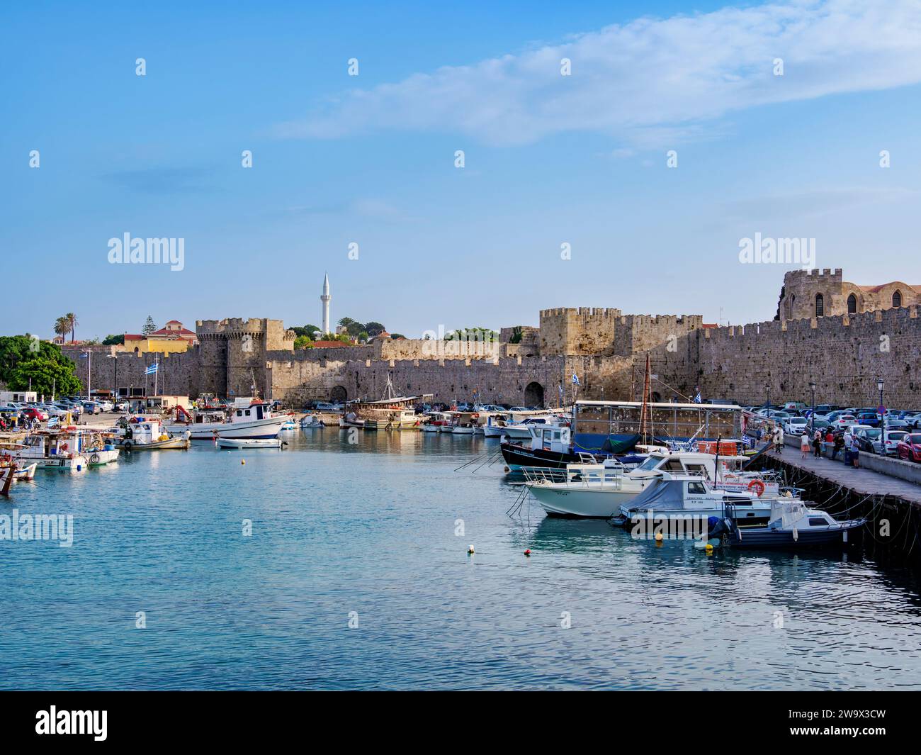 Kolona harbour rhodes hi-res stock photography and images - Alamy