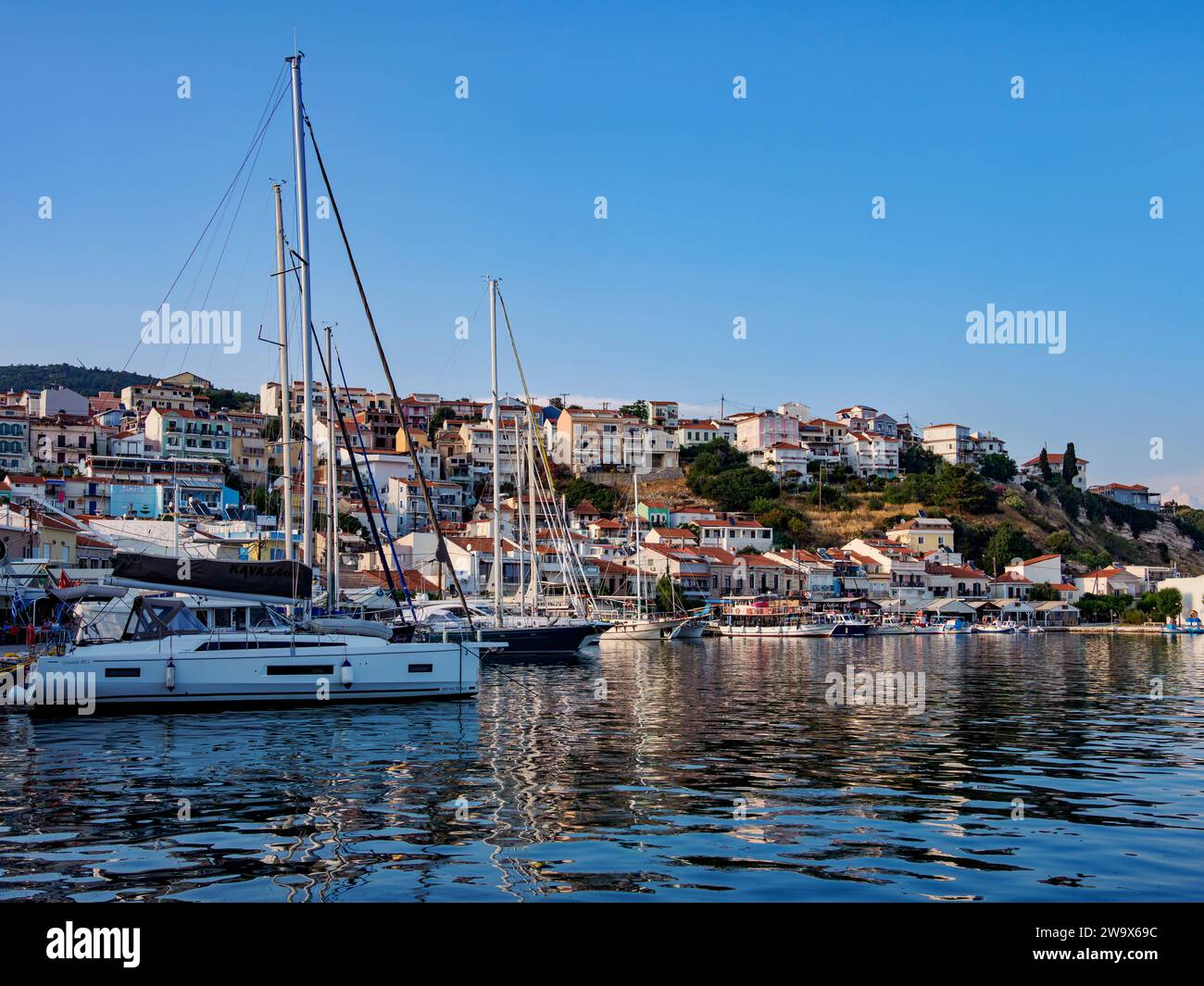 Port in Pythagoreio, Samos Island, North Aegean, Greece Stock Photo