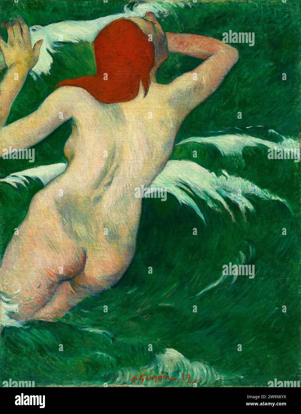 In the Waves (Dans les Vagues). Paul Gauguin. 1889. Stock Photo