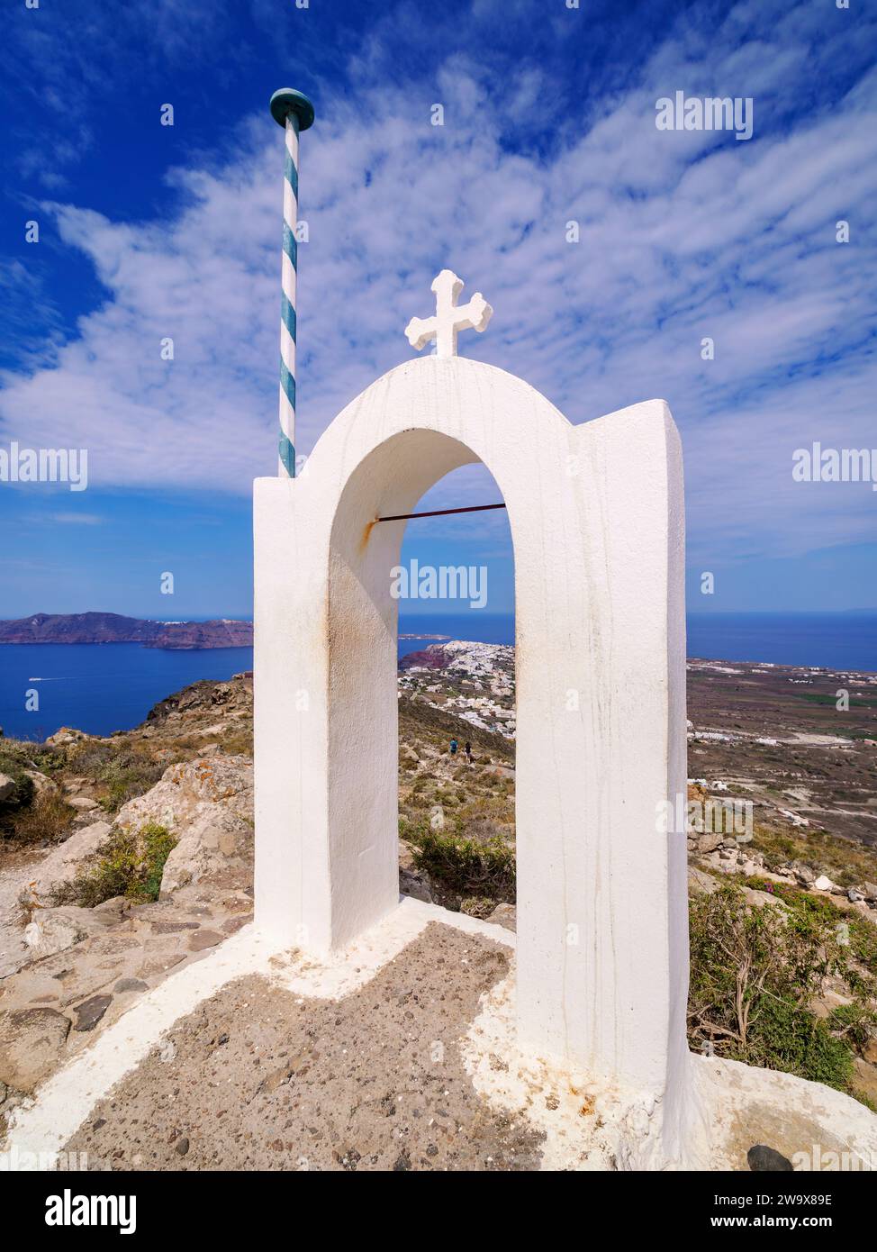 The Assumption of the Virgin Mary Holy Chapel, Santorini or Thira Island, Cyclades, Greece Stock Photo