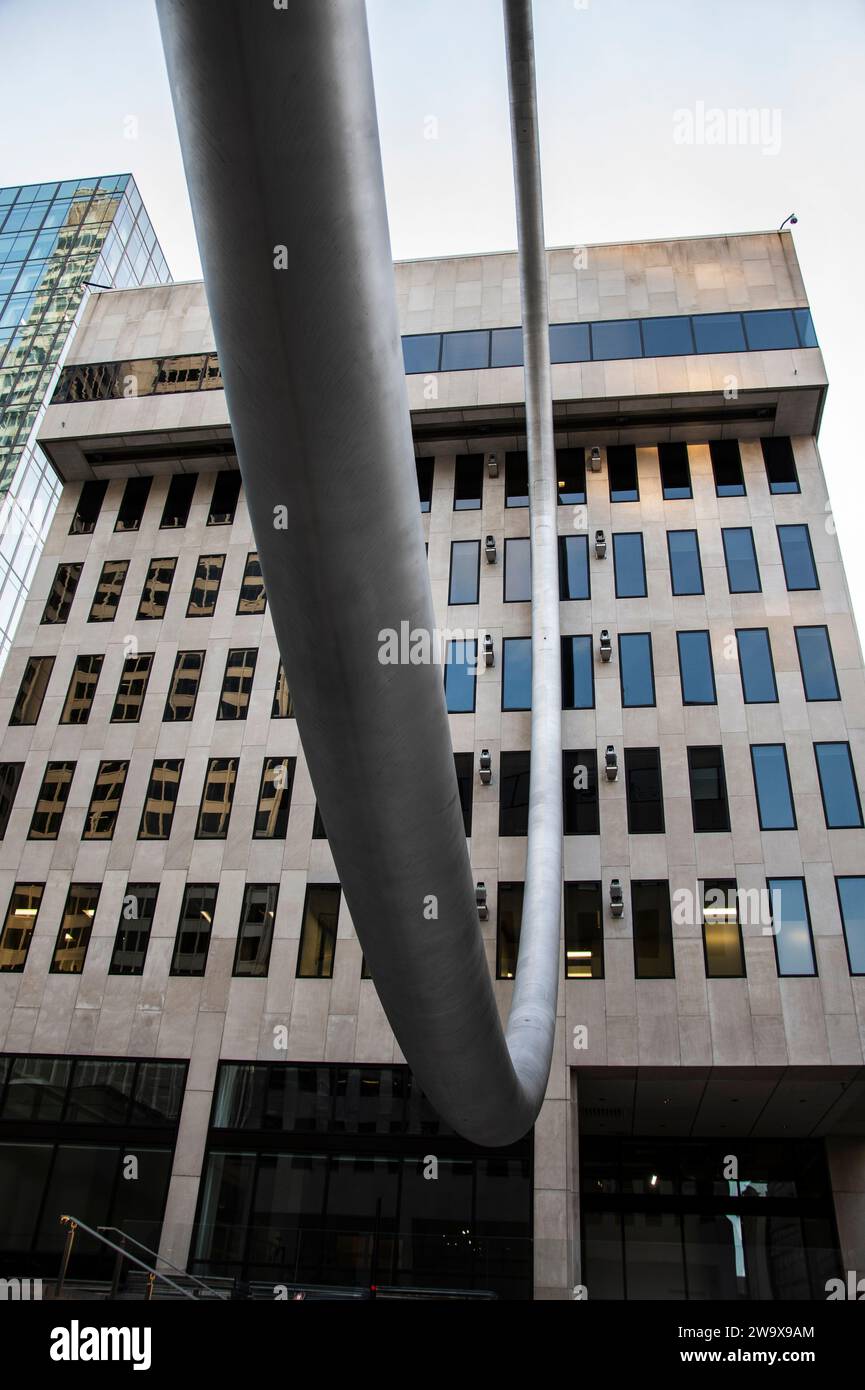Gigantic Ring at Esplanade Place Ville Marie in downtown Montreal, Quebec, Canada Stock Photo