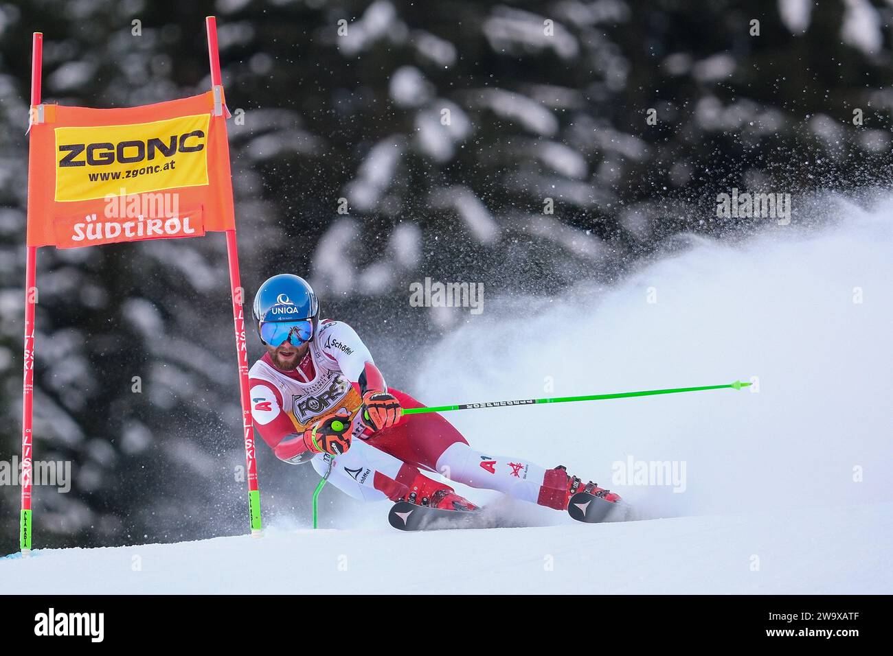 Marco Schwarz (AUT) competes during the Audi FIS Alpine Ski World Cup, MenÕs Giant Slalom race on Gran Risa Slope, Alta Badia on December 17, 2023, La Stock Photo