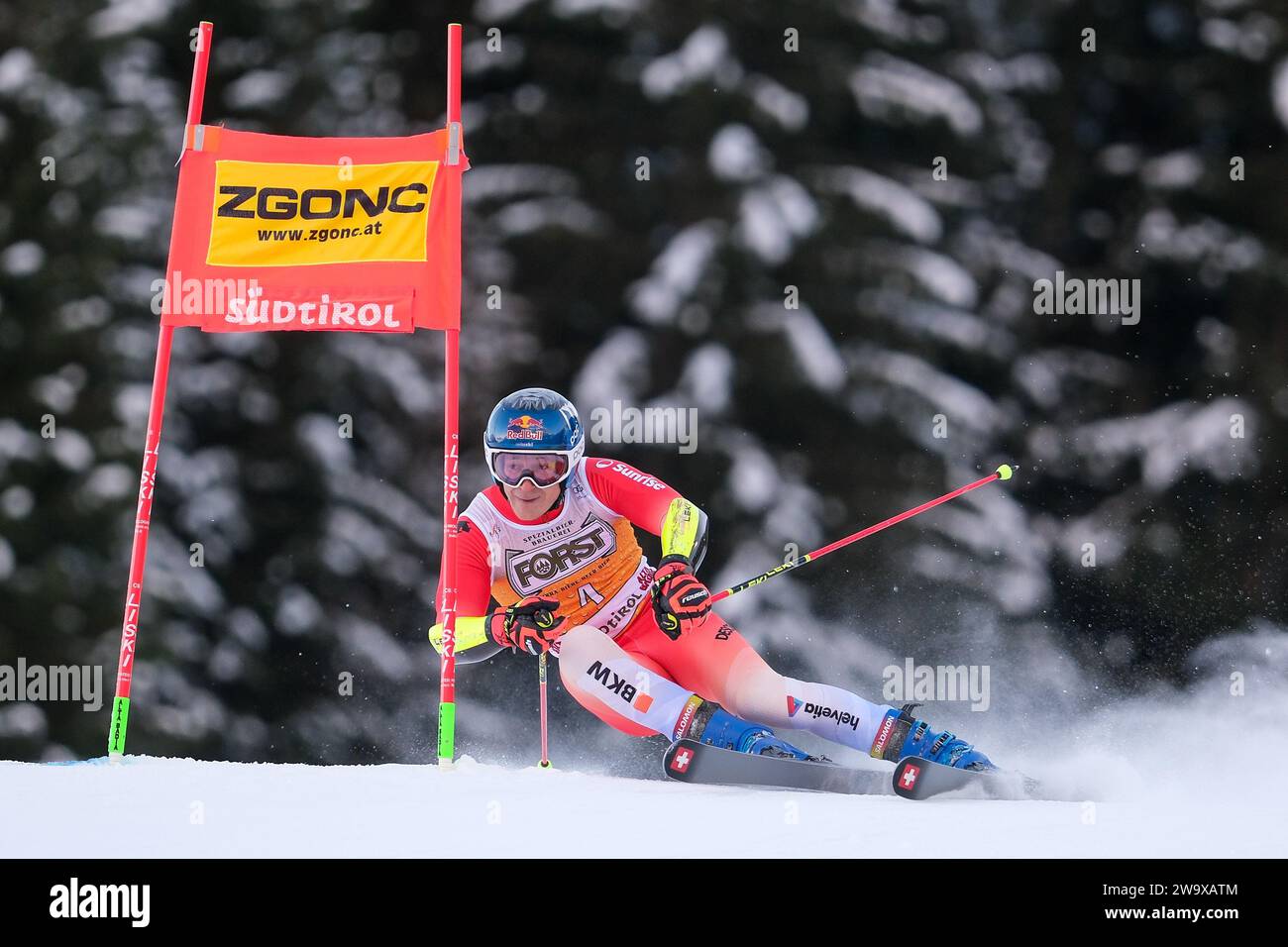 Marco Odermatt (SUI) competes during the Audi FIS Alpine Ski World Cup, MenÕs Giant Slalom race on Gran Risa Slope, Alta Badia on December 17, 2023, L Stock Photo