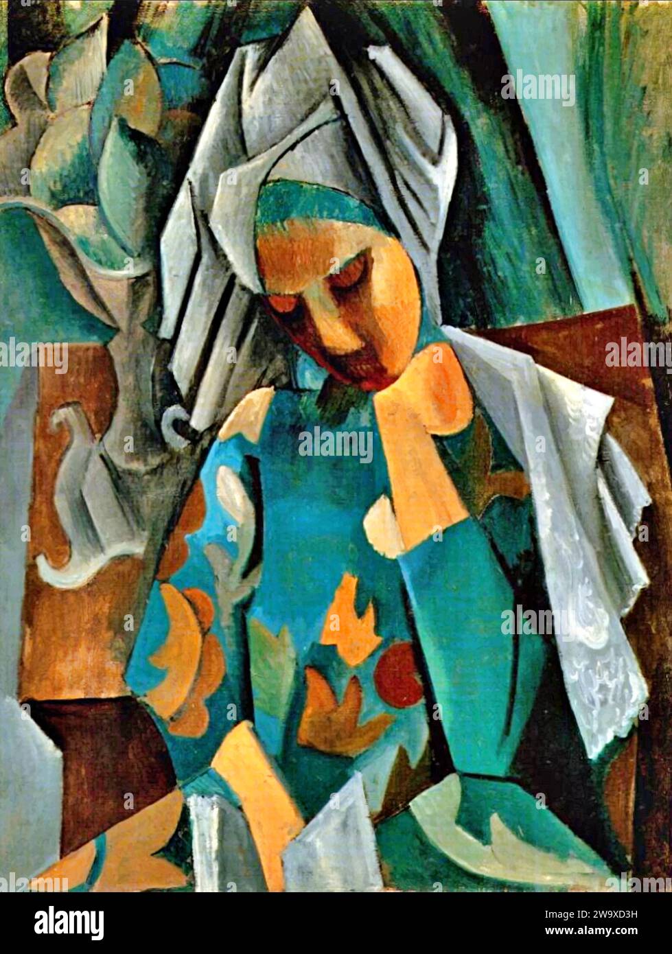 Queen Isabo, 1909 (Painting) by Artist Picasso, Pablo (1881-1973) Spanish. Stock Vector