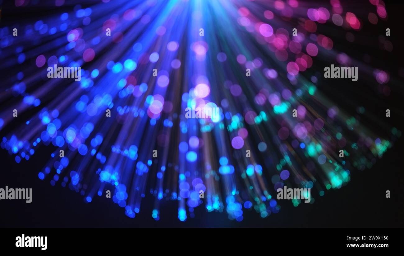 colourful abstract background of fiber optic cables Stock Photo Alamy