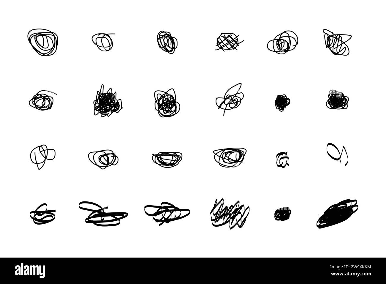 Grunge style in a set of hand drawn doodle shape dots and drops Stock ...