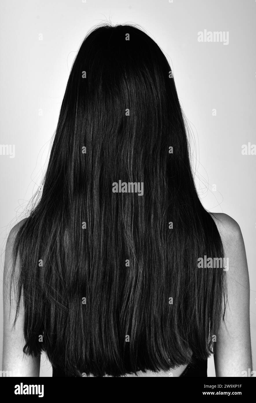 Woman hair back. Health long hair concept Stock Photo Alamy
