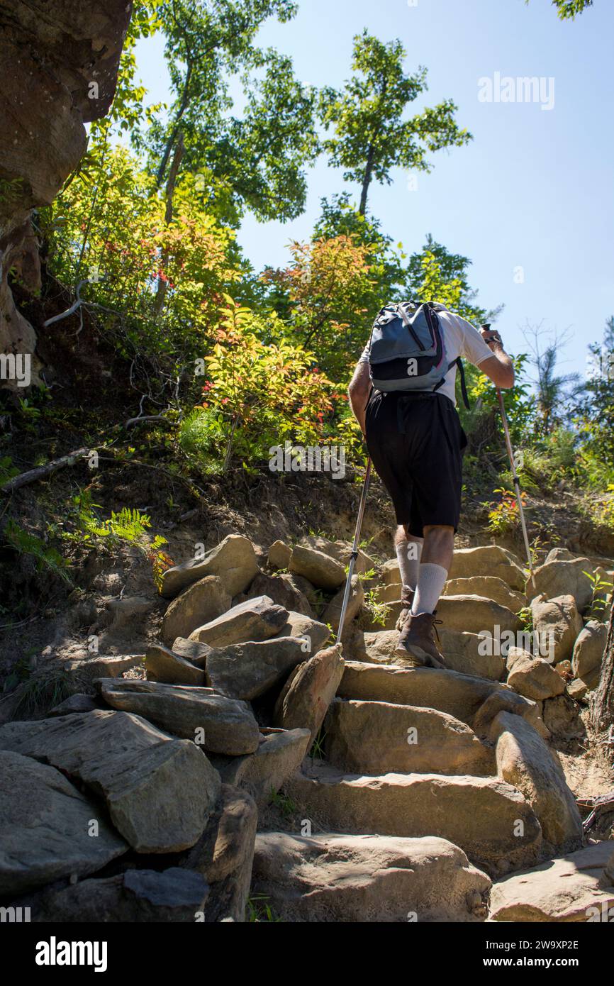 Elderly male hiker hi-res stock photography and images - Alamy