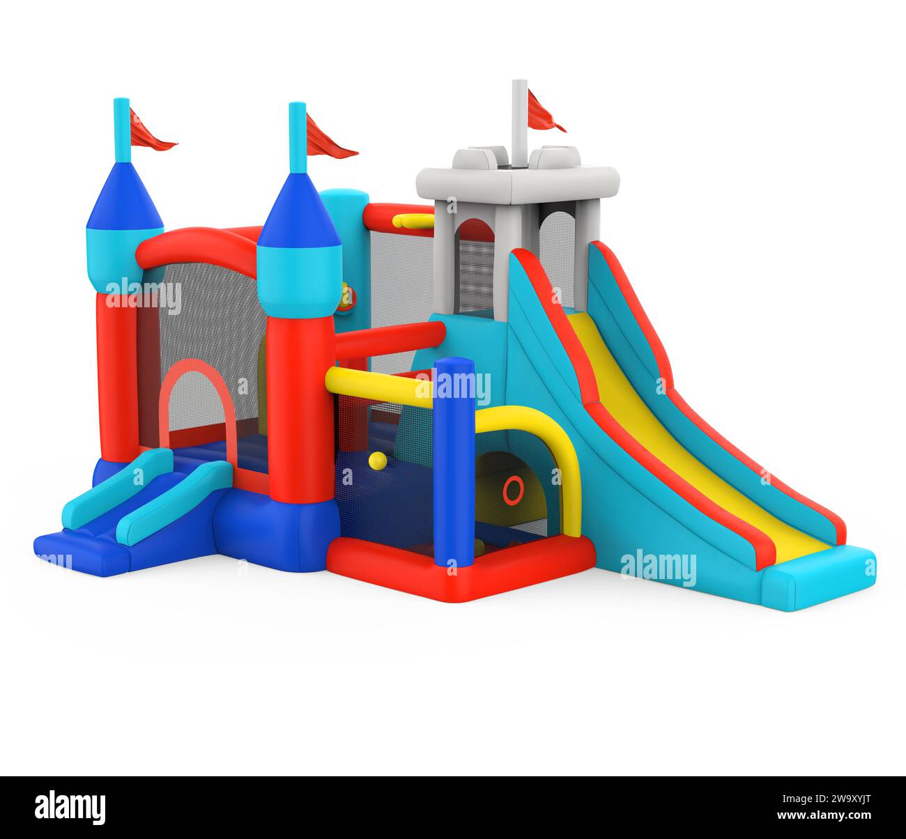 Inflatable Bouncy Castle Isolated Stock Photo Alamy