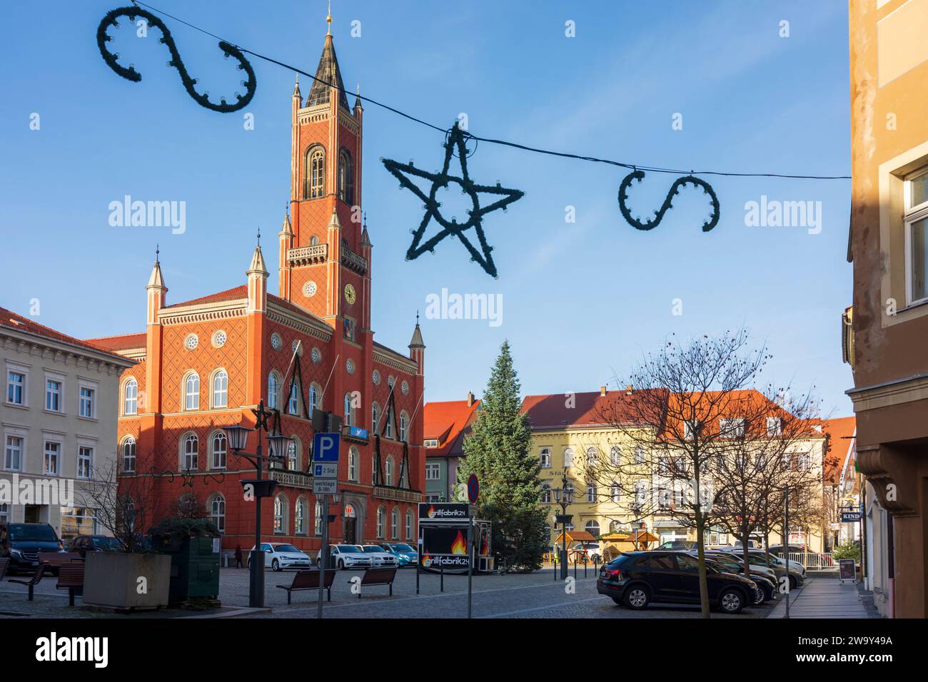 Kamenz (Kamjenc): Town Hall in , Sachsen, Saxony, Germany Stock Photo