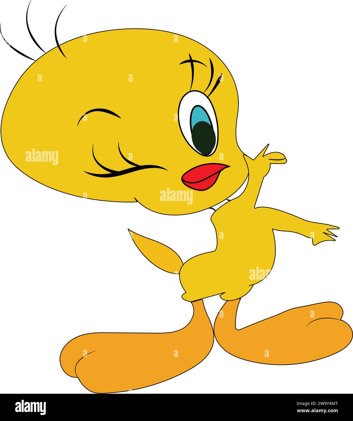 Disney cartoon character Tweety Bird vector illustration Stock Vector