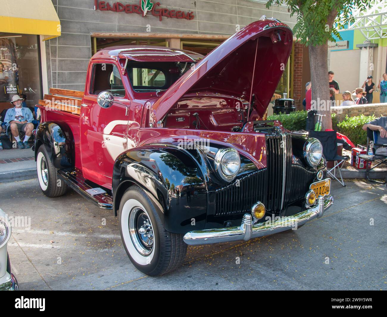 Burbank, California, USA - August 1, 2015. A 1947 Studebaker pickup at the Burbank CA Classic Car Show Stock Photo