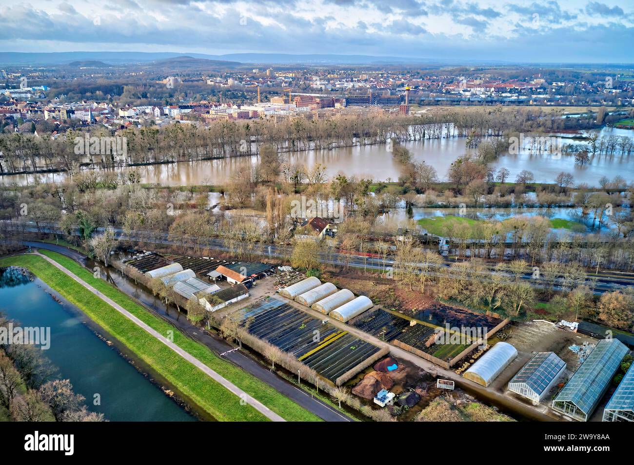 Hanover River Hochwasser und Überschwemmungen der Leine in Hannover nach tagelangen ...
