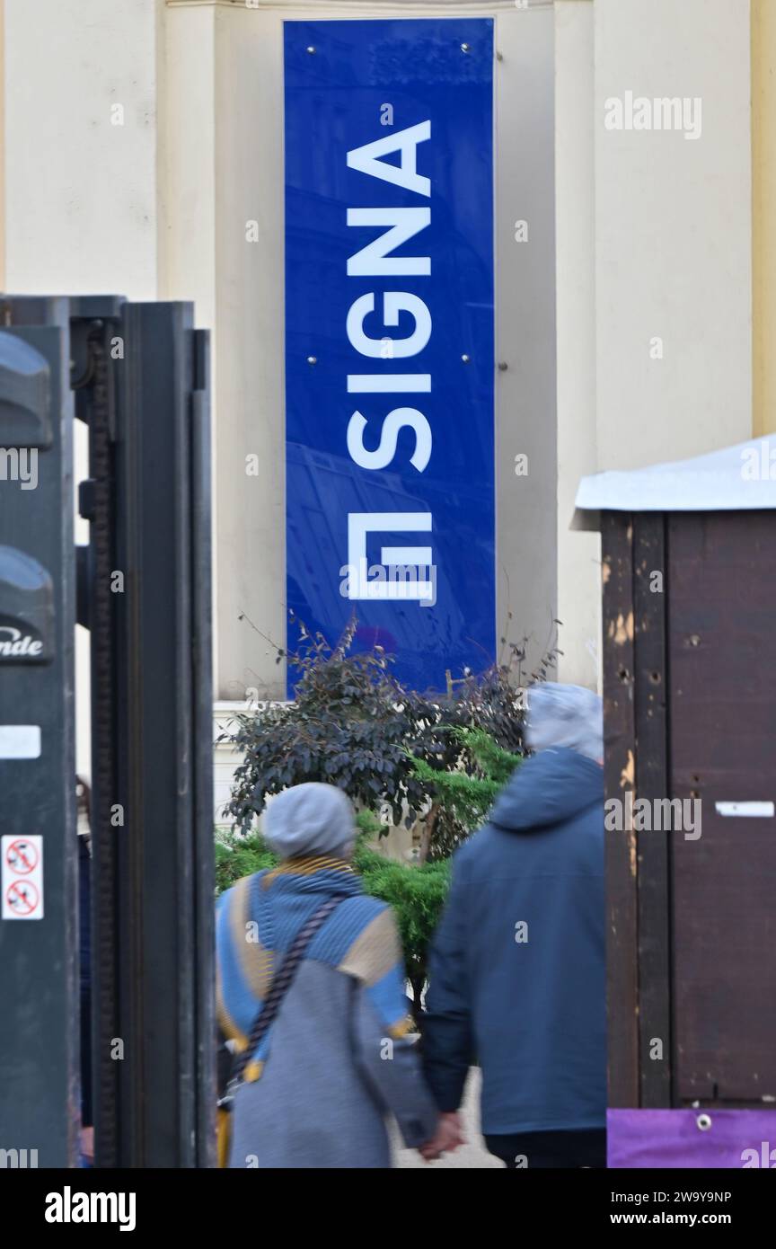 Vienna, Austria 12 29 2023 Headquarter of the insolvent real estate