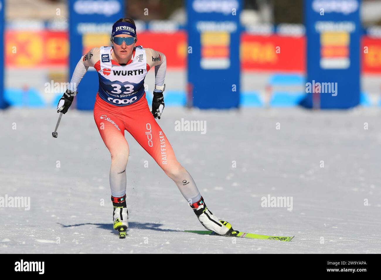Dobbiaco, Toblach, Italy. 30th Dec, 2023. © Andre Huber/MAXPPP ; ITALY - XC SKI WORLD CUP. Dobbiaco, Toblach, Italy on December 30, 2023. In action Lea Fischer (SUI) © Andre Huber/Maxppp Credit: MAXPPP/Alamy Live News Stock Photo