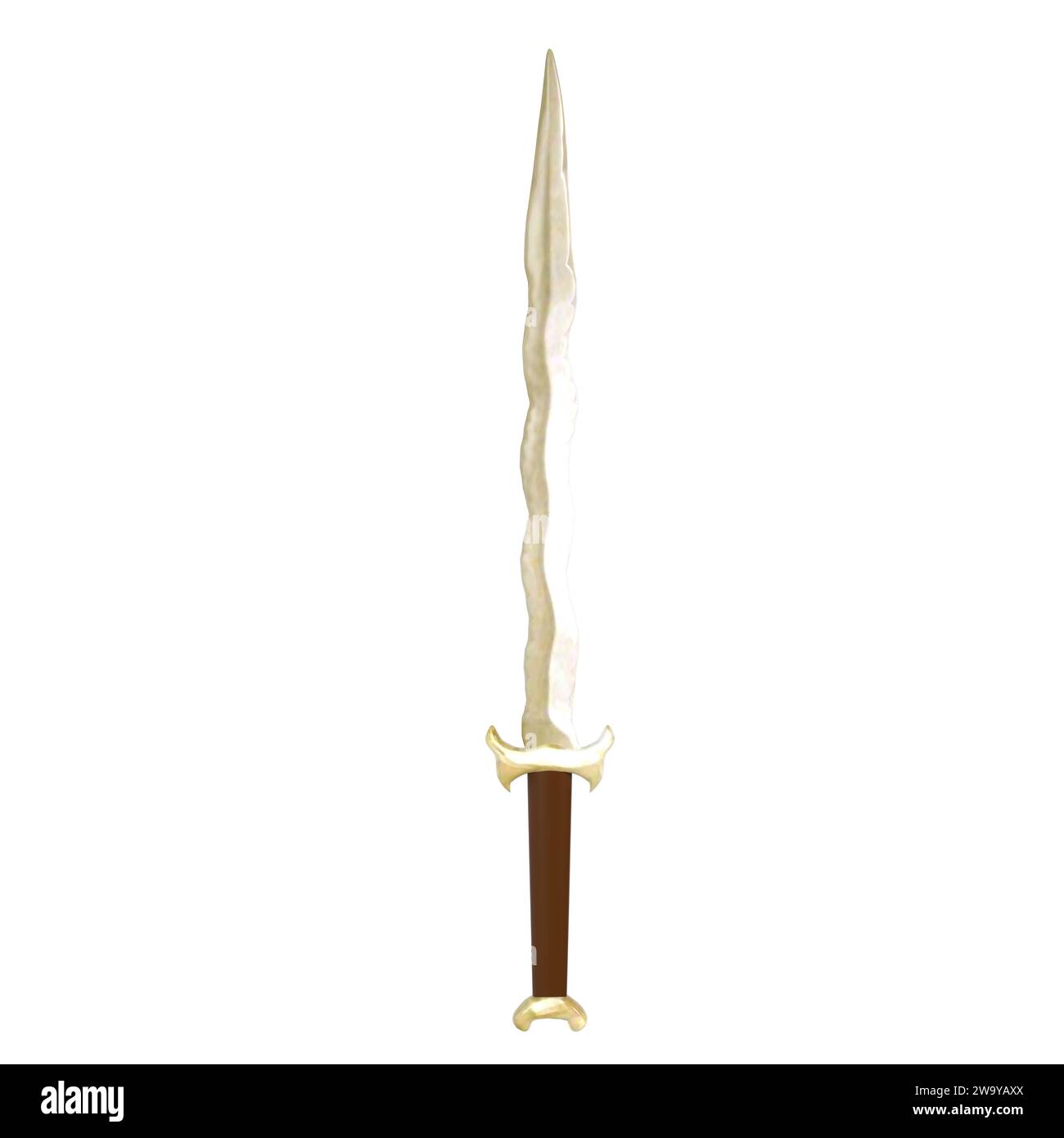 Celtic Sword isolated on white background Stock Photo