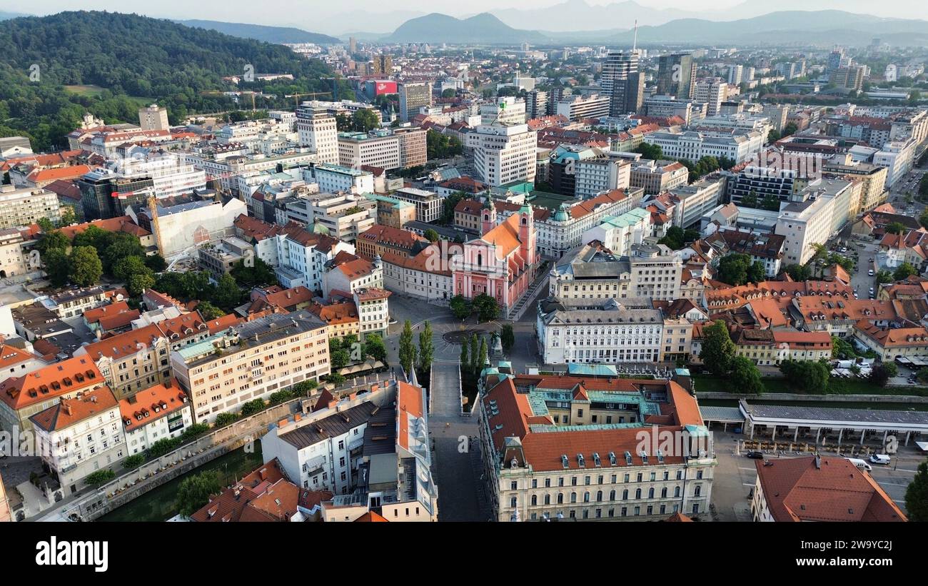 Aerial panoramic view ljubljana hi-res stock photography and images - Alamy