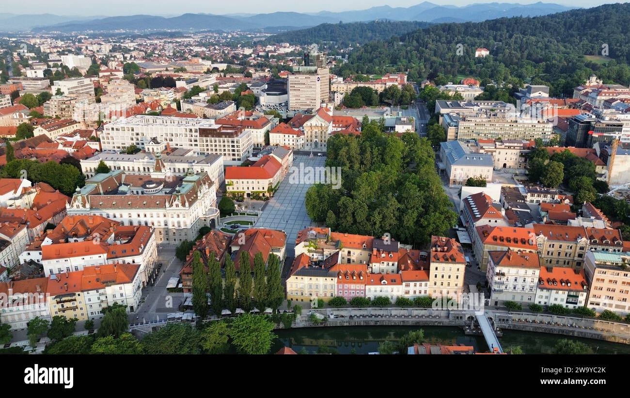 Aerial panoramic view ljubljana hi-res stock photography and images - Alamy