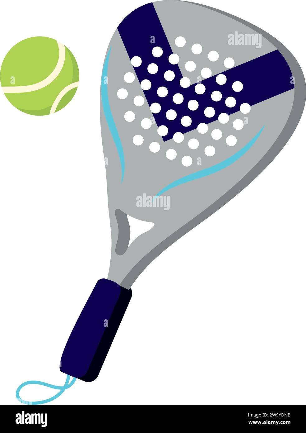 padel tennis sport ball and racket Stock Vector Image & Art - Alamy