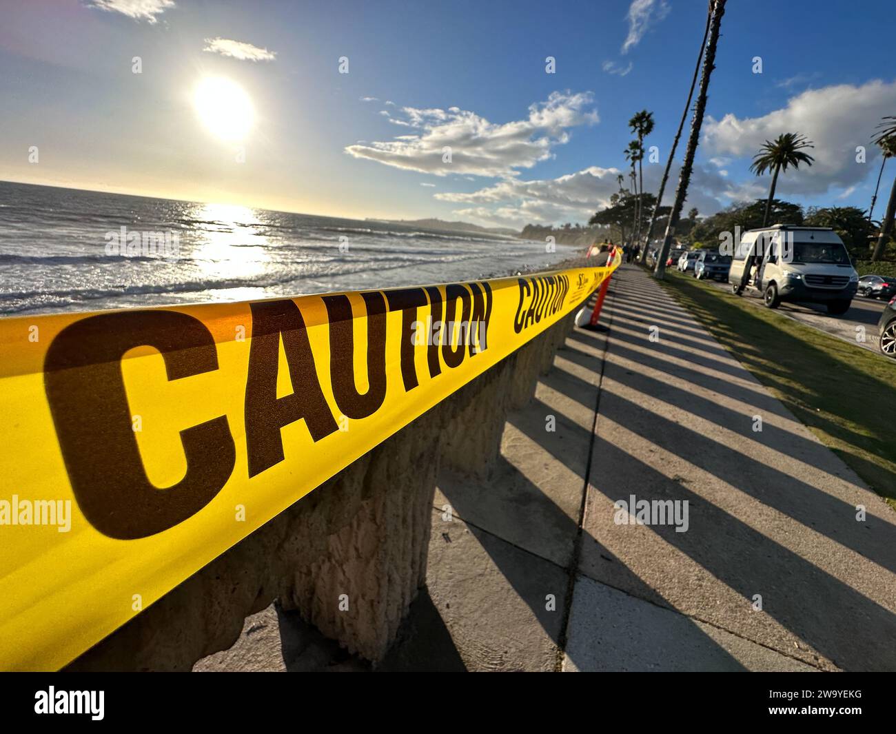 december-30-2023-montecito-california-u-s-a-yellow-caution-tape