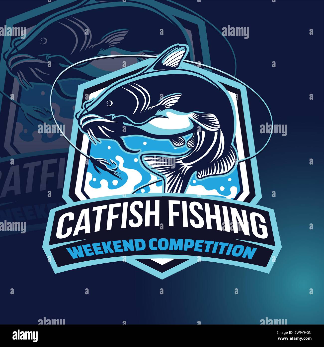 Catfish Fishing Competition Logo Vector Design Stock Vector Image & Art