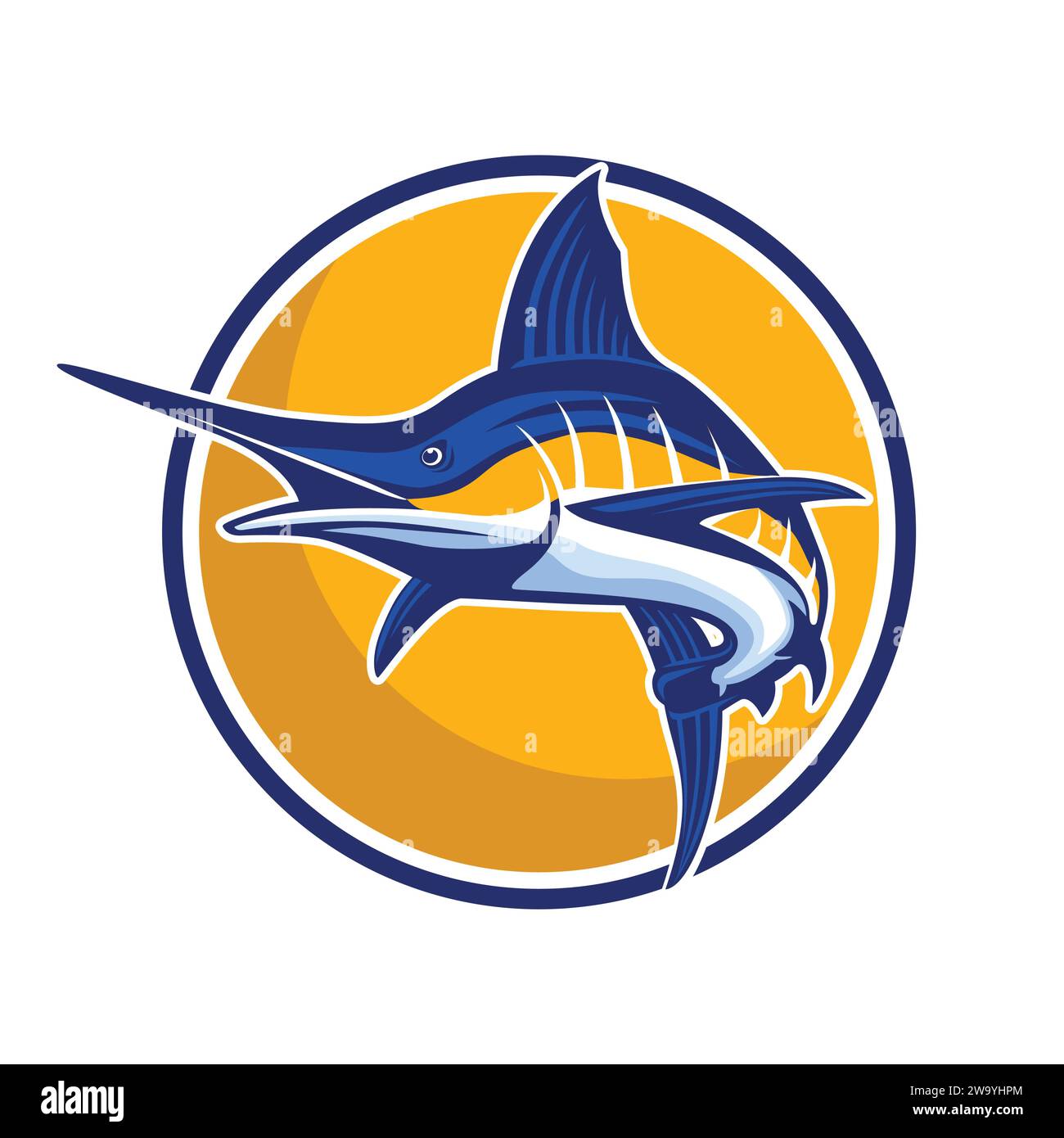 Salmon Fishing Logo Hand Drawn Design Stock Vector Image & Art - Alamy