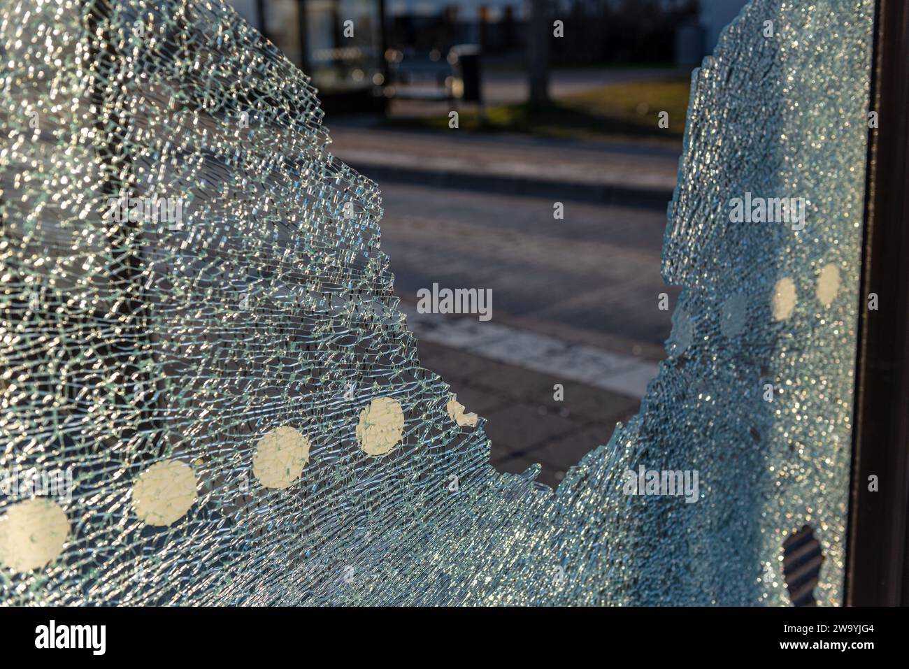 Bus windscreen broken hi-res stock photography and images
