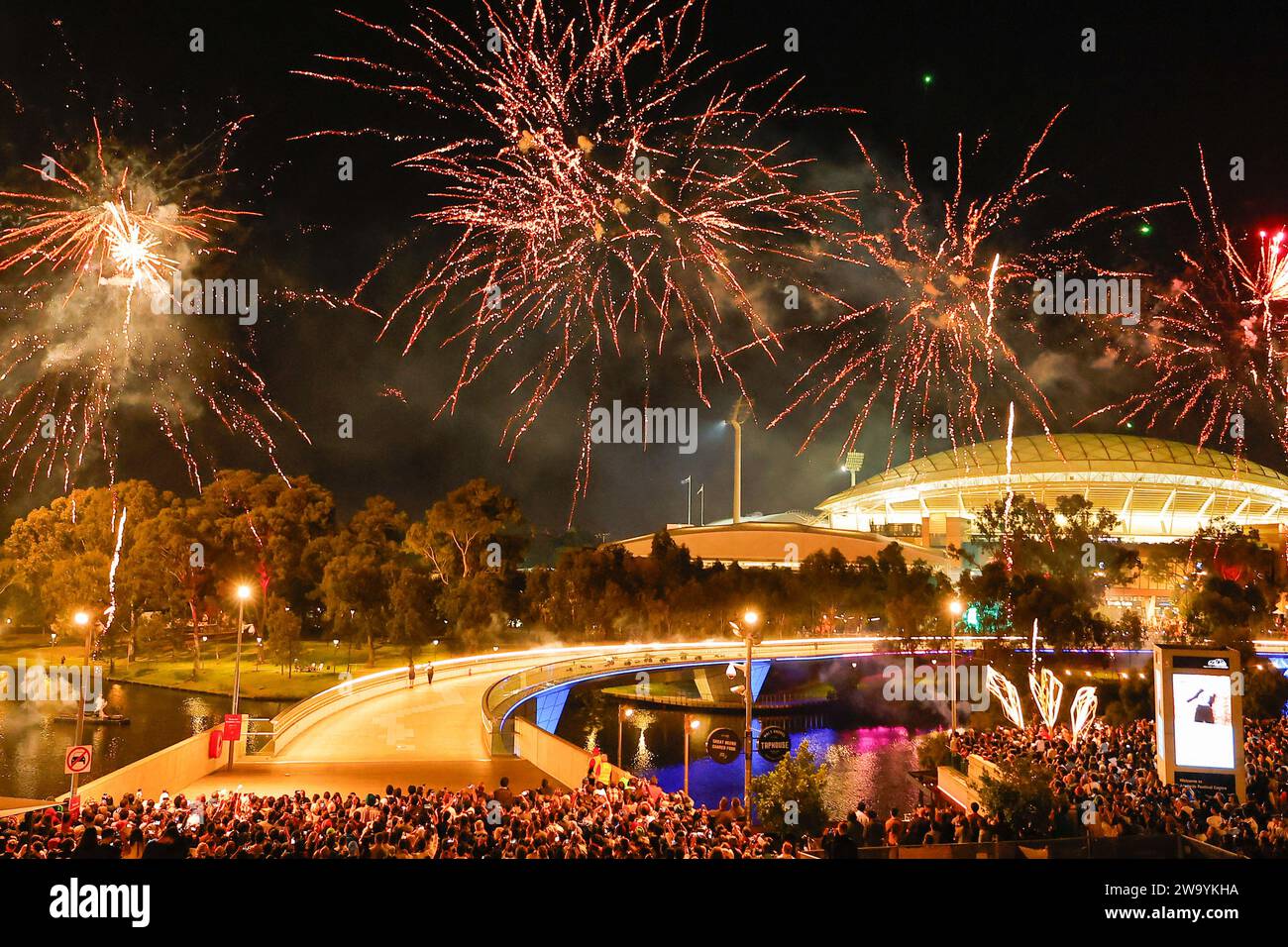 Adelaide, Australia. 1st Jan 2024. Adelaide sees in the new year with