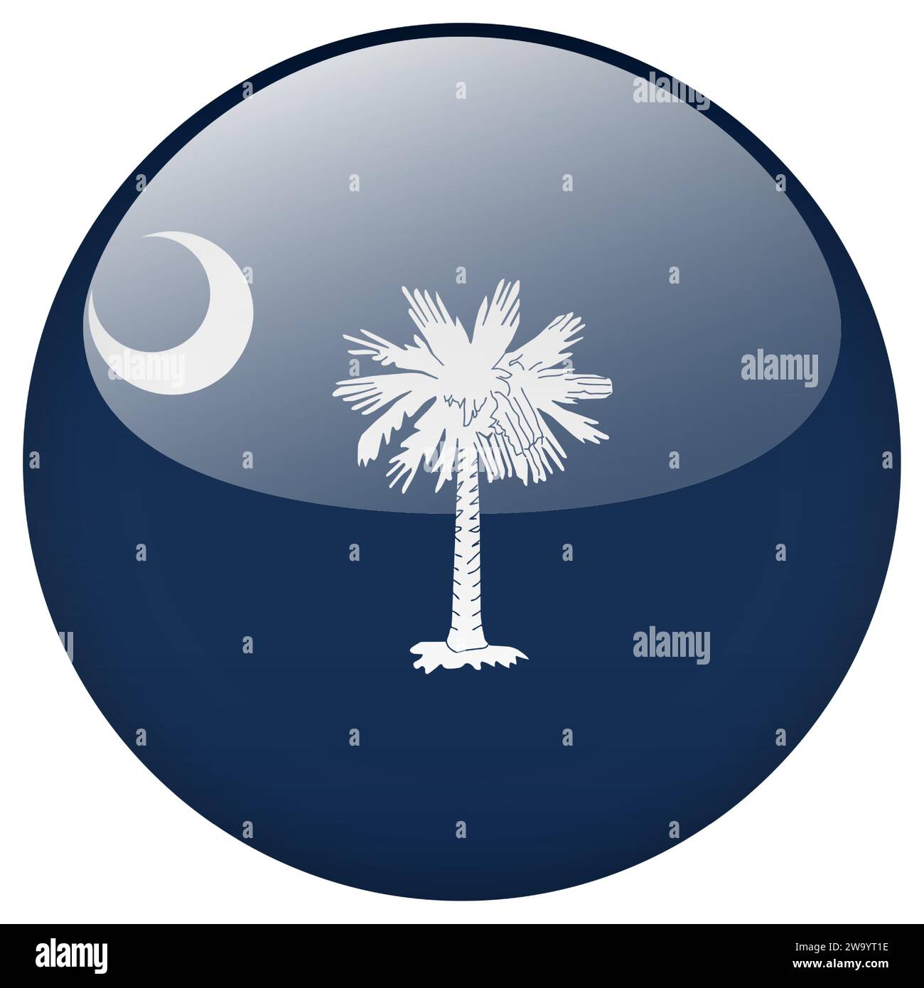 South Carolina flag button. South Carolina circle flag button isolated ...