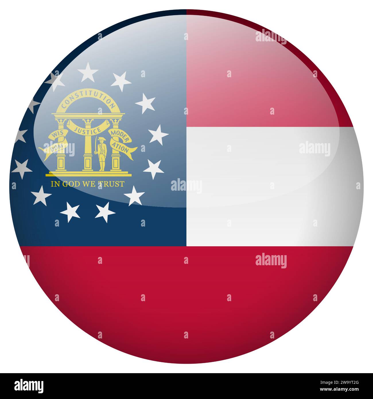 State of flag button. The State of circle flag button
