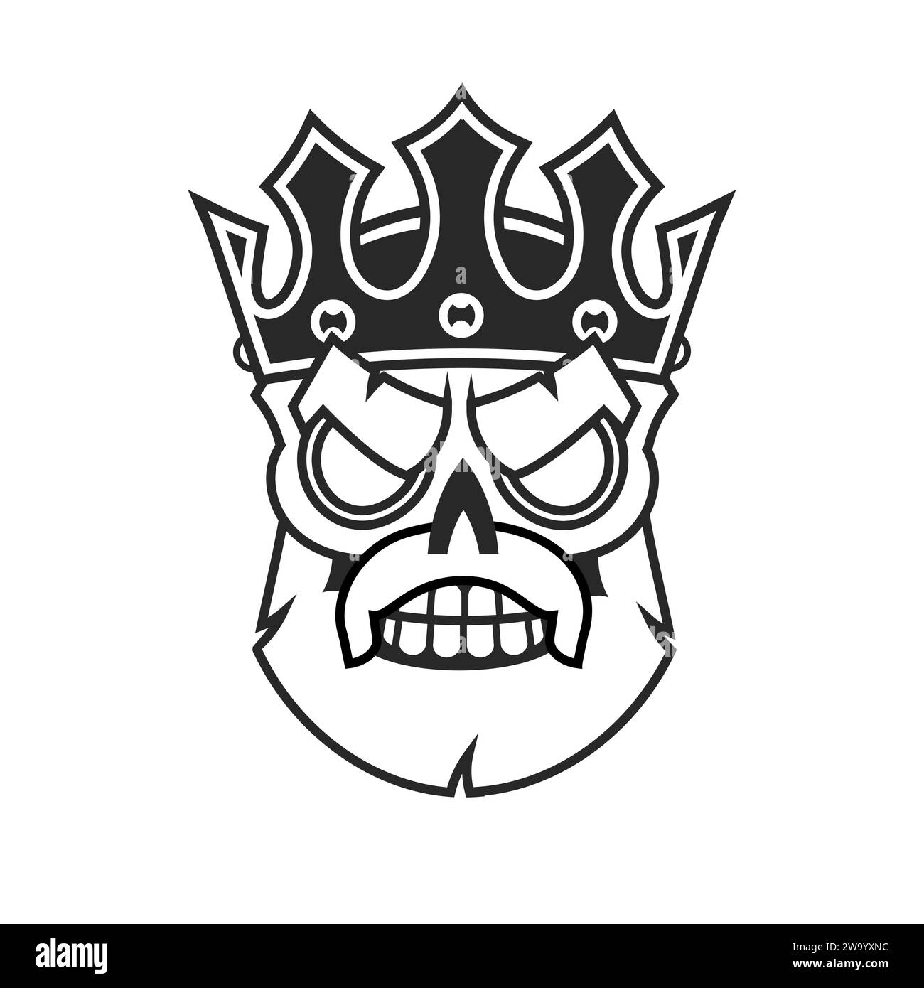 Grunge style Graffiti Crown isolated on white vector. Rock n Roll style