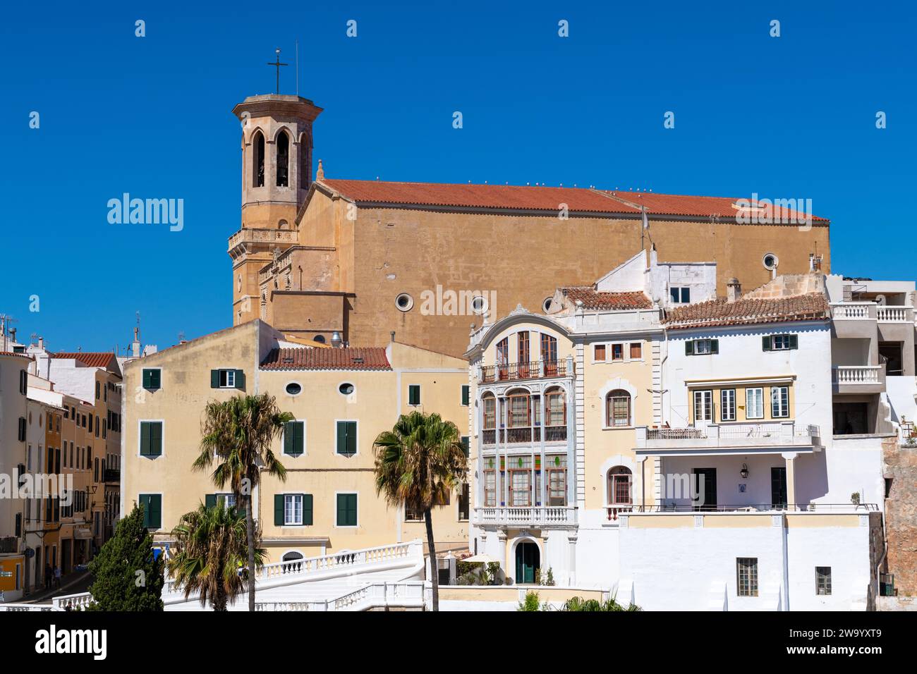Santa Maria Church Mahon Menorca Spain Stock Photo