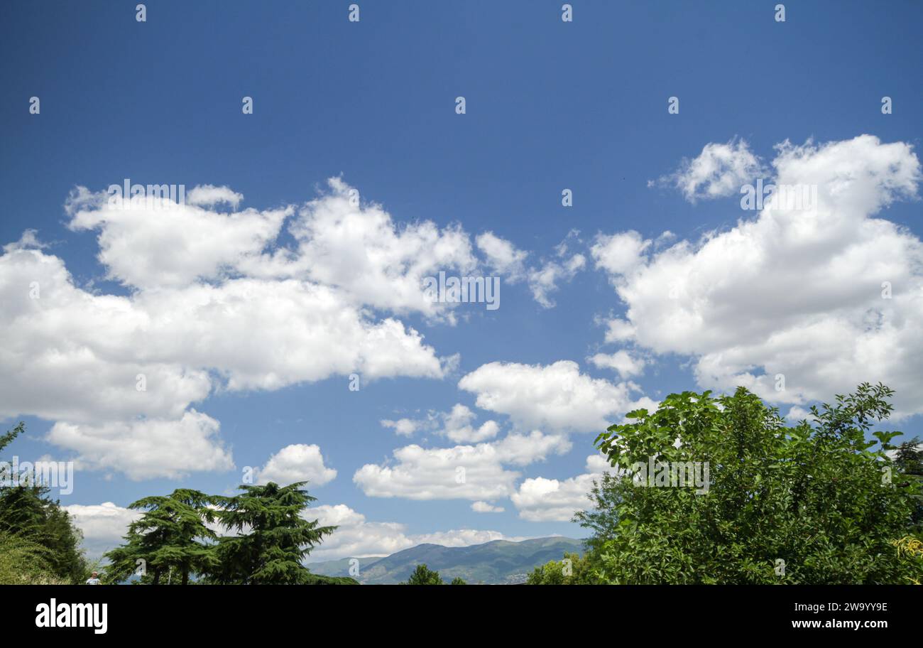 Beautiful blue sky and clouds natural background landscape Stock Photo ...