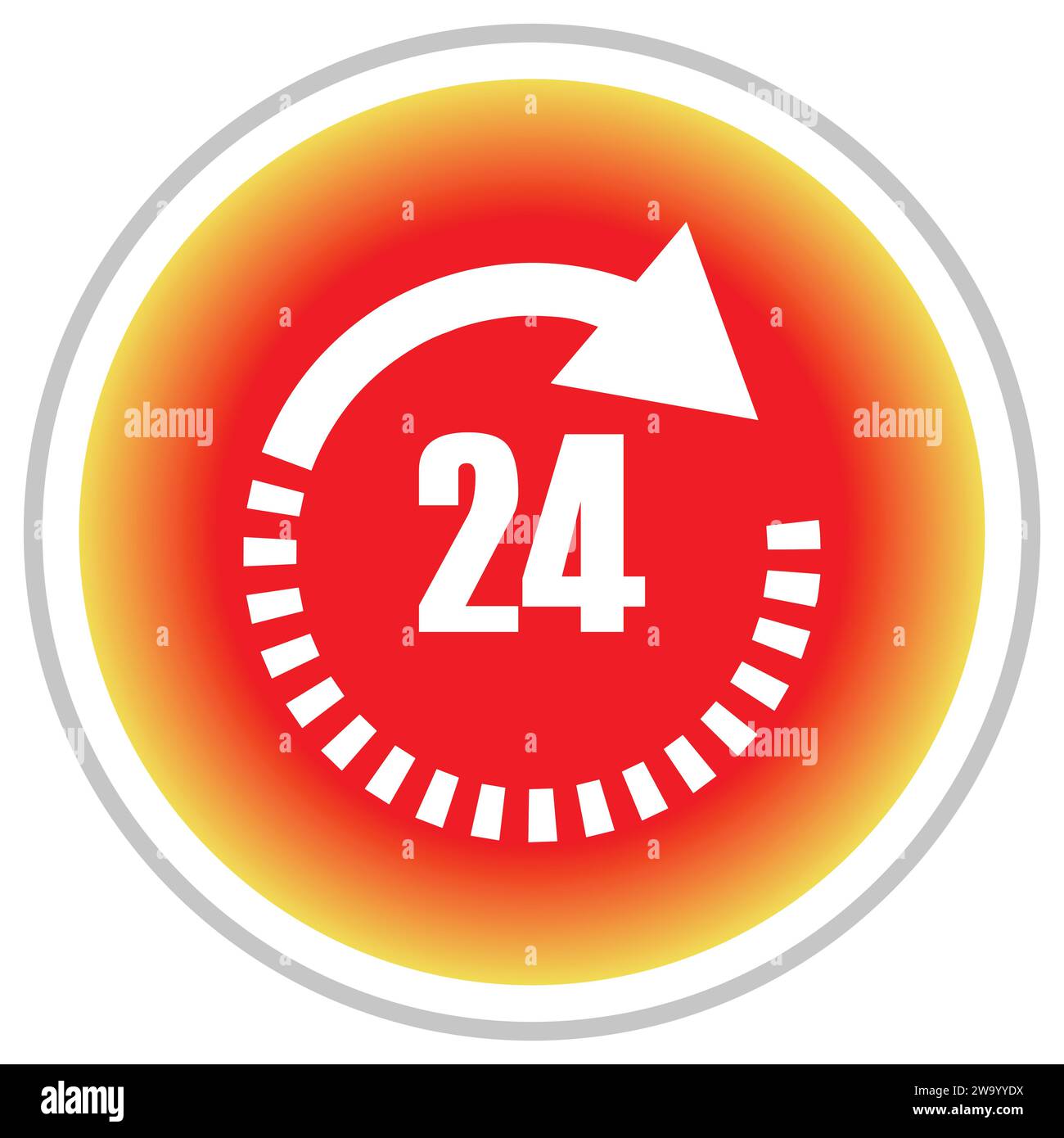24 hours Order and service Vector | Time Management Icon Stock Vector