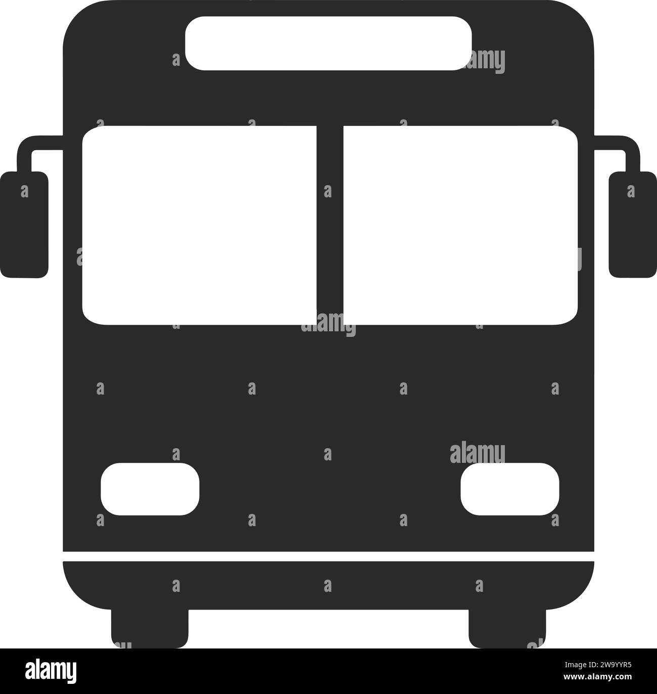 Bus sign | Truck sign Silhouette | School bus icon in vector Stock Vector