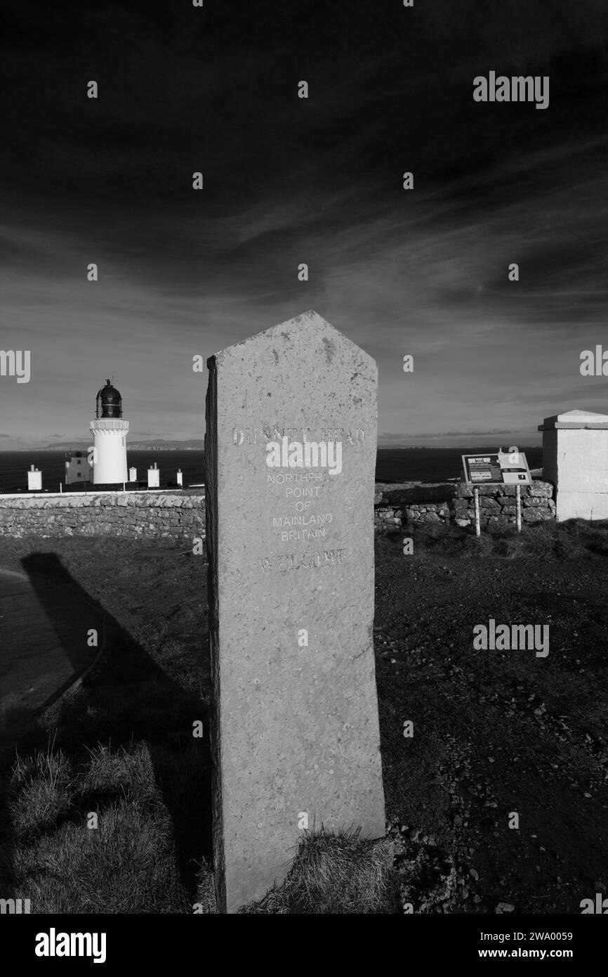 The Head Lighthouse, Head, Caithness, Scotland, UK Stock