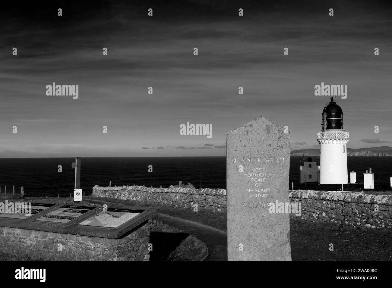 The Head Lighthouse, Head, Caithness, Scotland, UK Stock