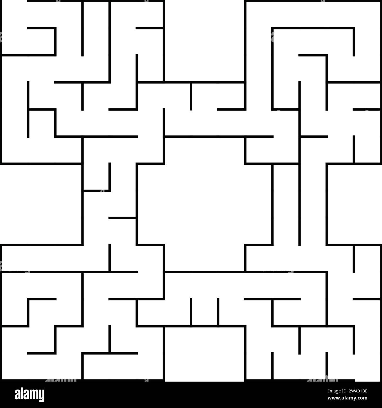 A set of four rectangular labyrinths maze Stock Vector