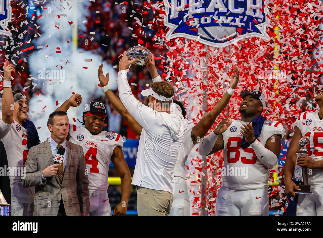 Atlanta, 30th Dec, 2023. Ole Miss head coach, Lane Kiffin