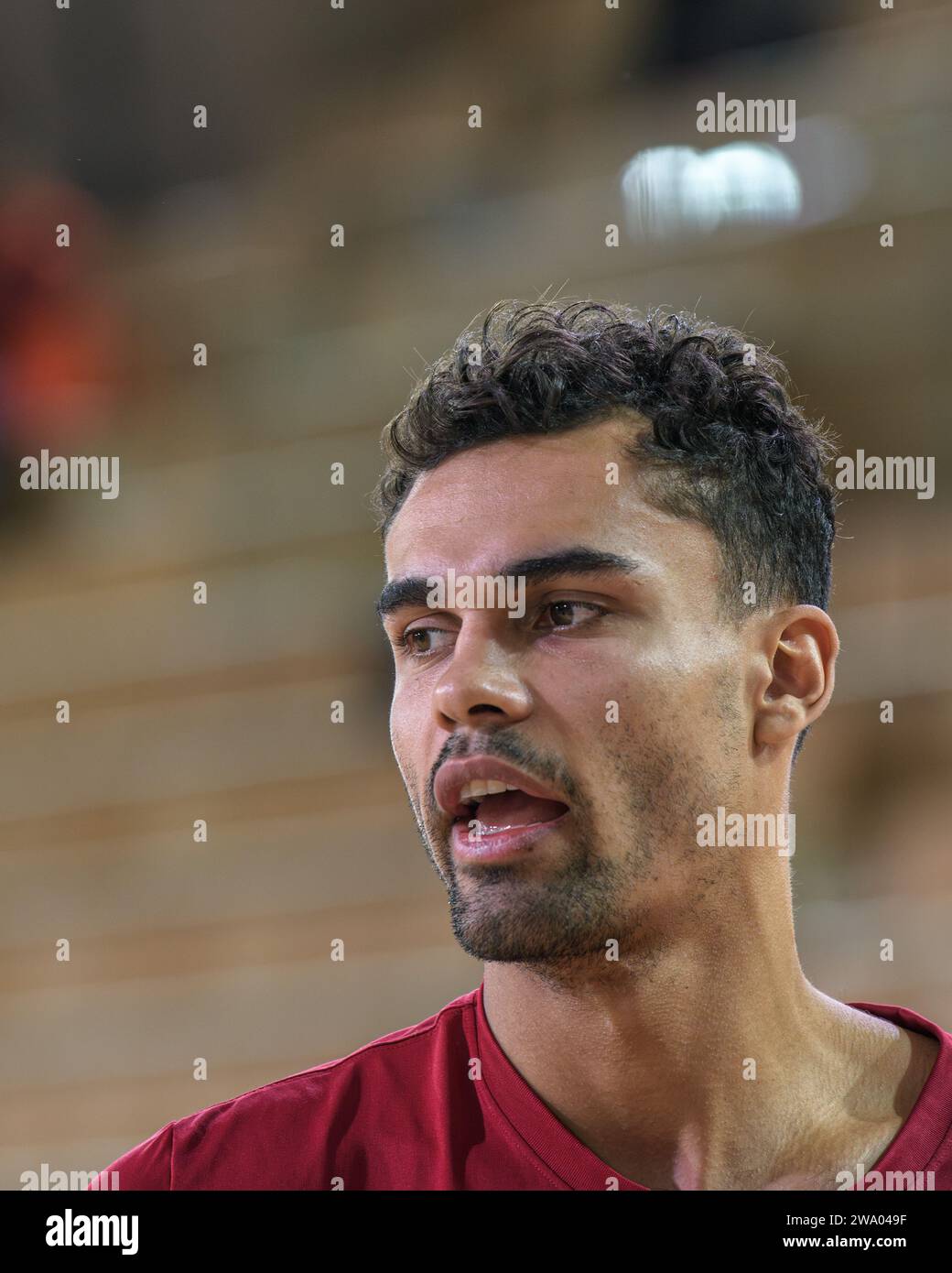 Barcelona #1 Oscar da Silva is seen in action ahead of the match between AS Monaco and FC Barcelona at the Salle Gaston-Medecin in Monaco on Matchday 17 of the Turkish Airlines Euroleague. Final score; AS Monaco 91: 71 FC Barcelone. Stock Photo