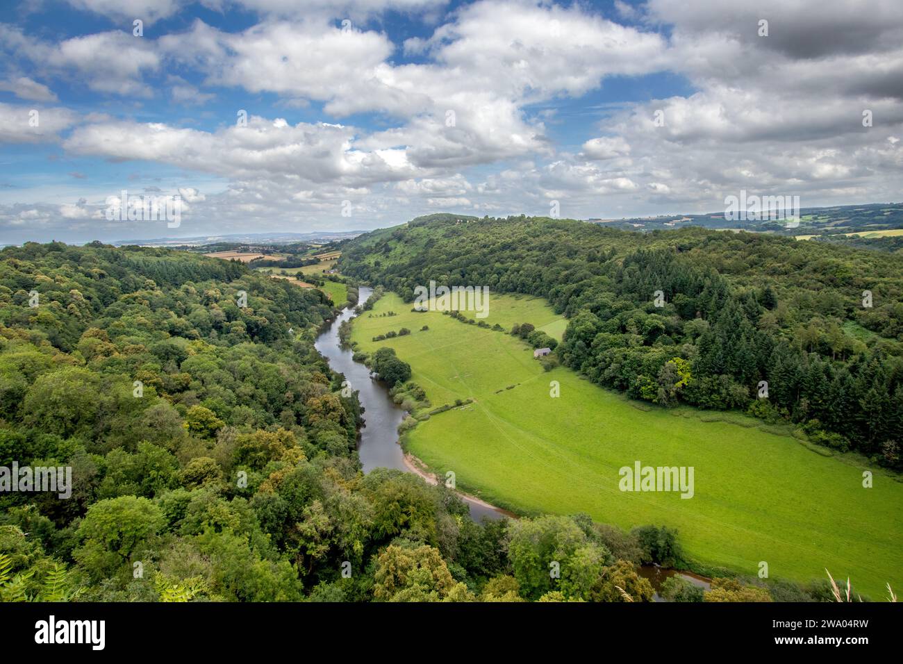 Symonds Yat Rock. Viewpoint is one of the best places in the country to watch Peregrine Falcons. Stock Photo