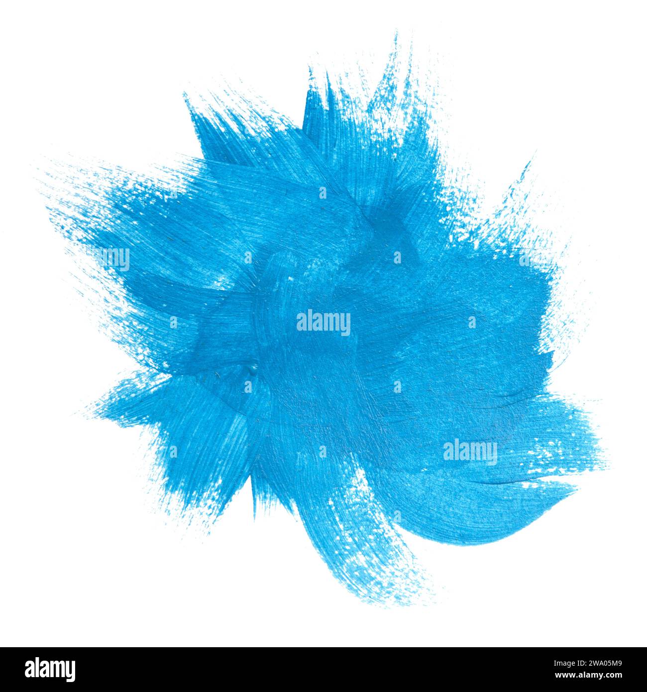 Colorful watercolor paint stain isolated on white background Stock