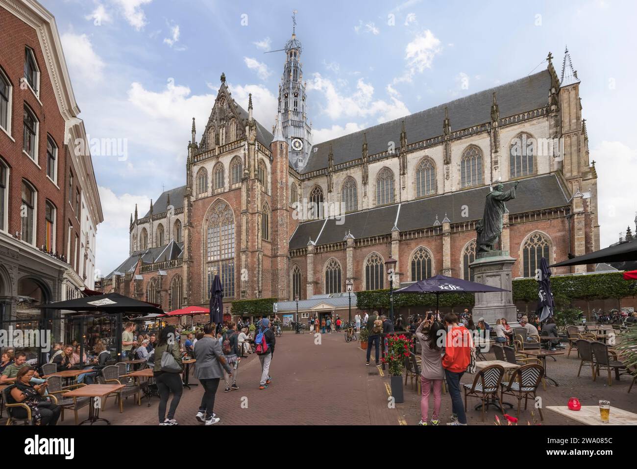 Kerk Grote Markt Haarlem The St. Bavo Church or Grote Kerk at Grote Markt square in Haarlem