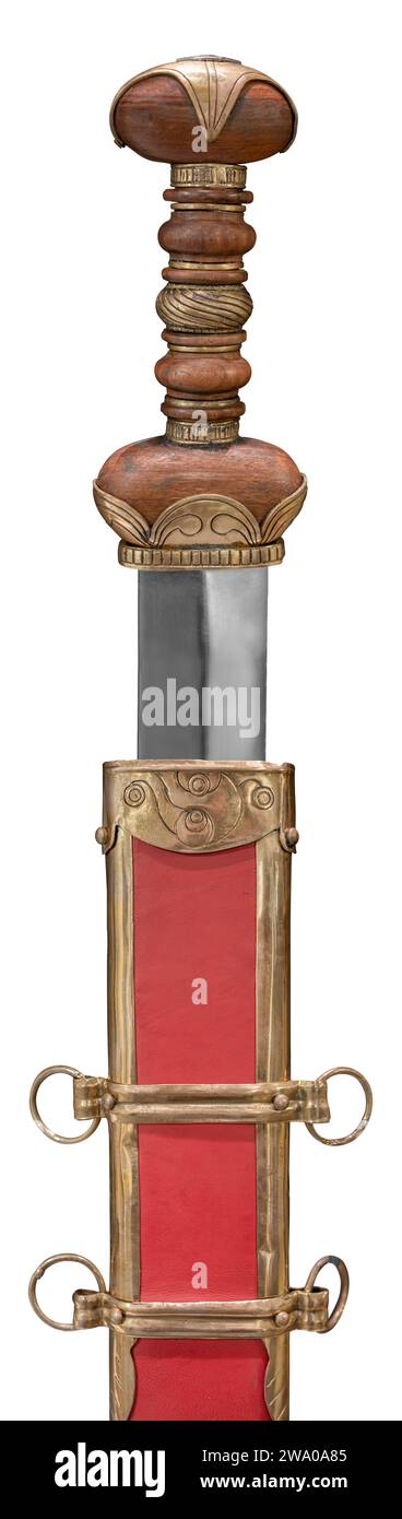 Ancient Ornate Sword And Scabbard, Isolated On A White Background Stock ...